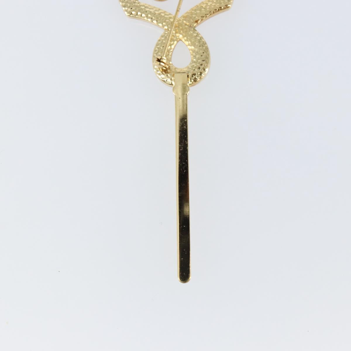 Christian Dior Brooch metal Gold Auth sw1641