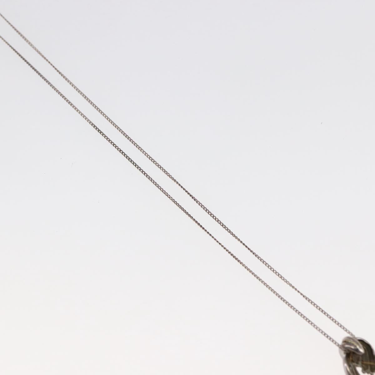 TIFFANY&Co. 18K Yellow Gold Twist Knot Necklace Ag925 Silver Auth SW1642