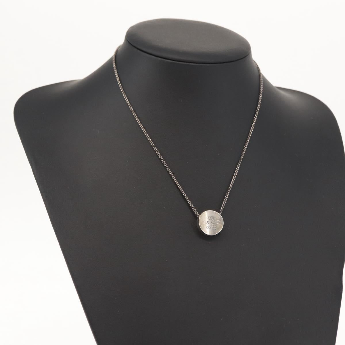 TIFFANY&Co. 1837 Concave Circle Necklace Ag925 Silver Auth SW1646