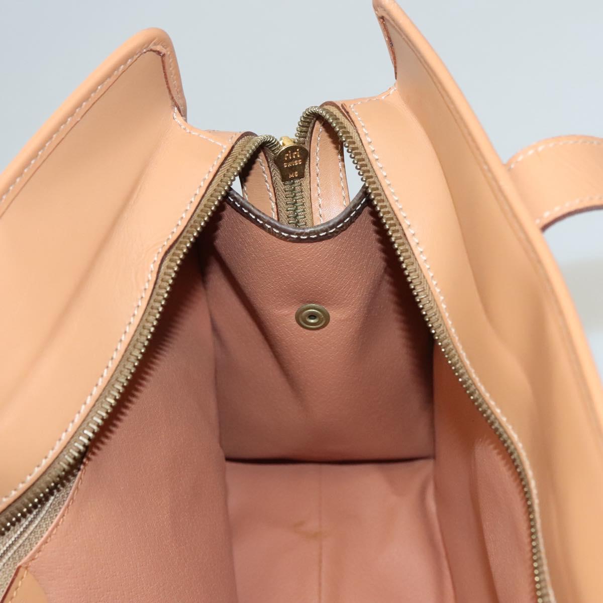 CELINE Macadam Canvas Shoulder Bag PVC Leather Brown Gold Auth sw165