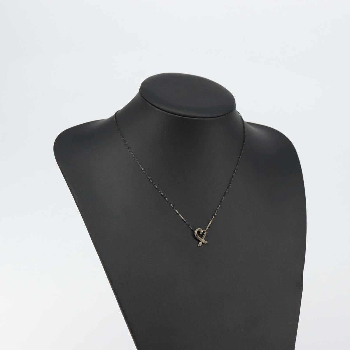 TIFFANY&Co. Loving heart Necklace Ag925 Silver Auth SW1650