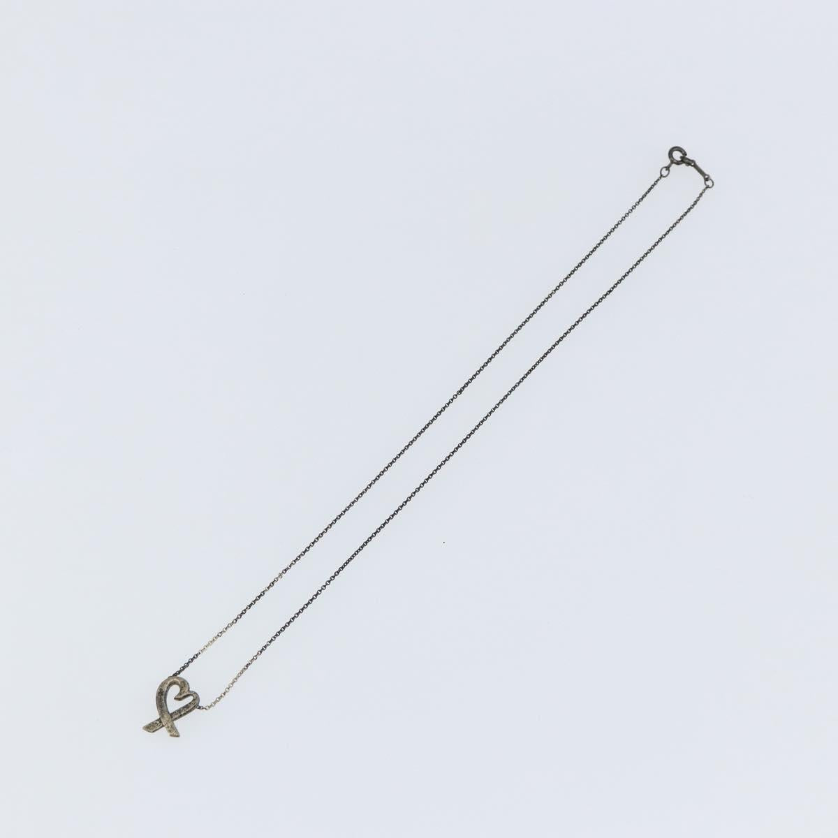 TIFFANY&Co. Loving heart Necklace Ag925 Silver Auth SW1650