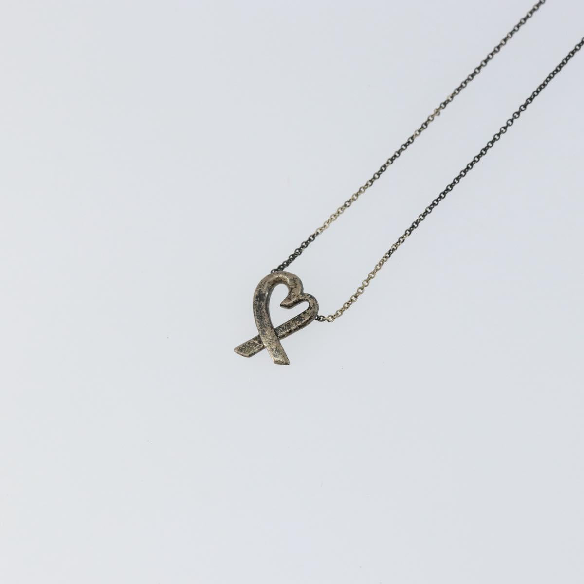 TIFFANY&Co. Loving heart Necklace Ag925 Silver Auth SW1650