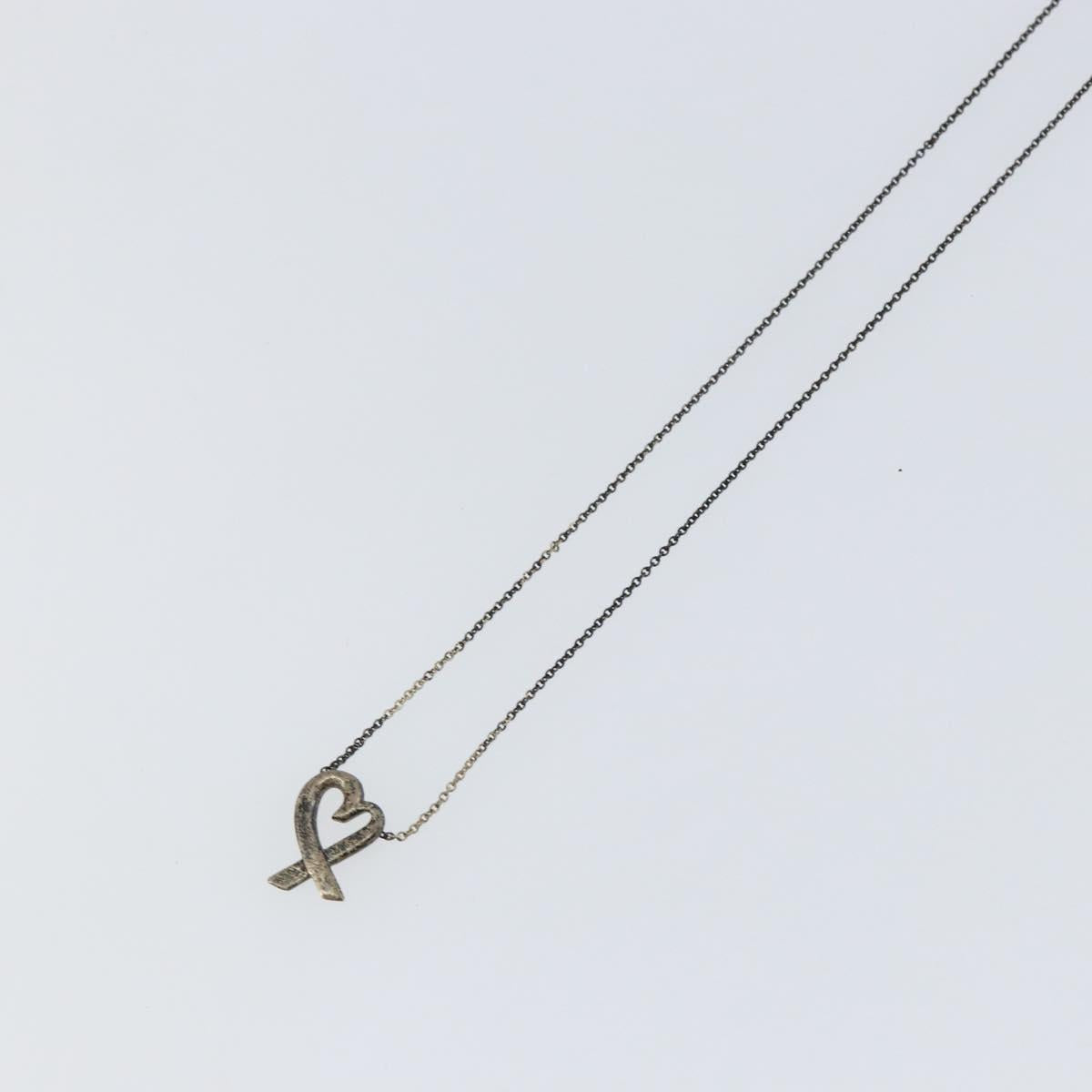 TIFFANY&Co. Loving heart Necklace Ag925 Silver Auth SW1650