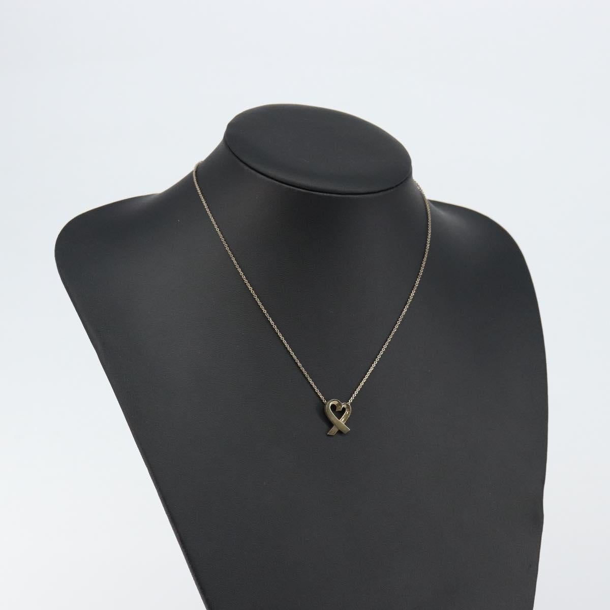 TIFFANY&Co. Loving heart Necklace Ag925 Silver Auth SW1652