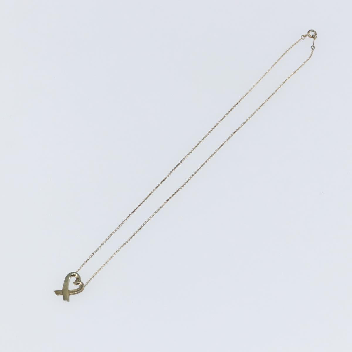 TIFFANY&Co. Loving heart Necklace Ag925 Silver Auth SW1652