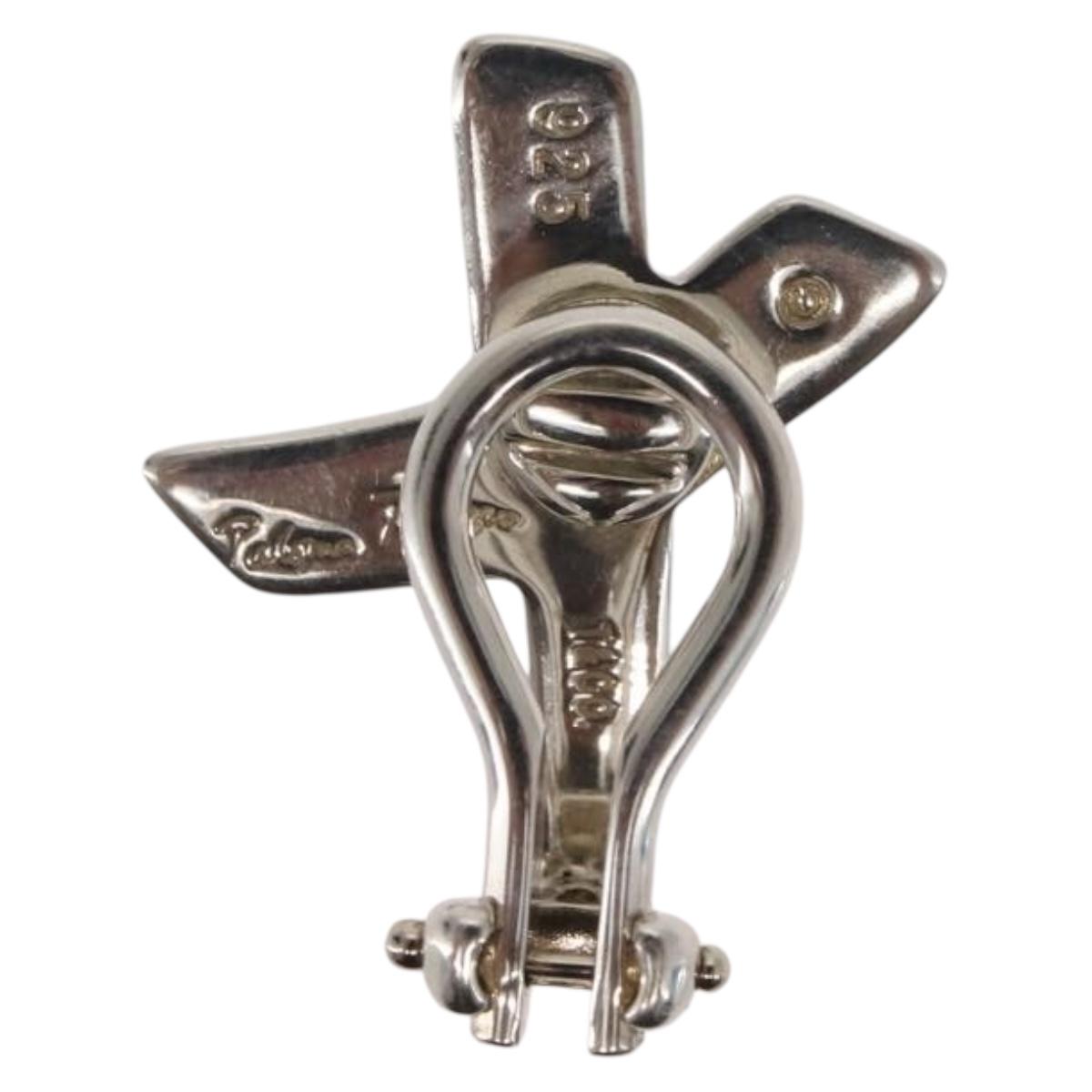 TIFFANY&Co. Kiss X Earring Ag925 Silver Auth SW1657