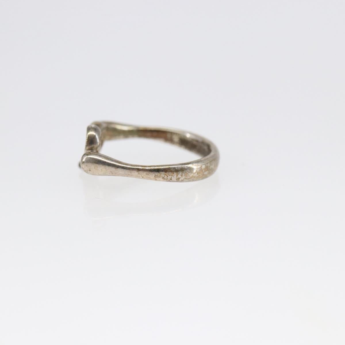 TIFFANY&Co. Open Heart Ring Ag925 Silver Auth SW1658