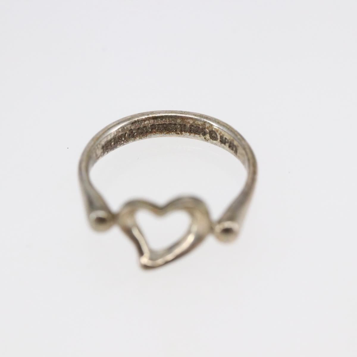TIFFANY&Co. Open Heart Ring Ag925 Silver Auth SW1658