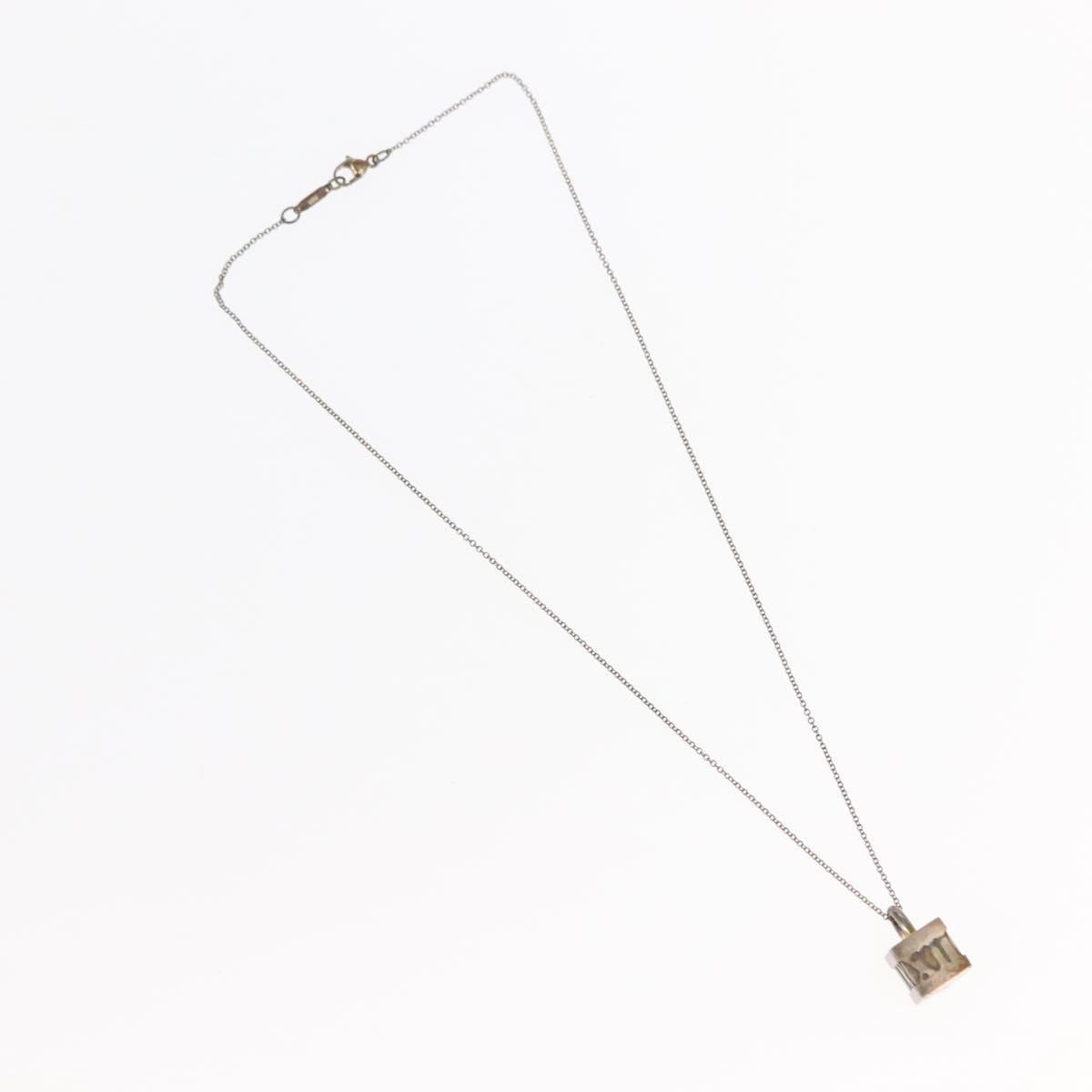 TIFFANY&Co. Atlas Cube Necklace Ag925 Silver Auth SW1660