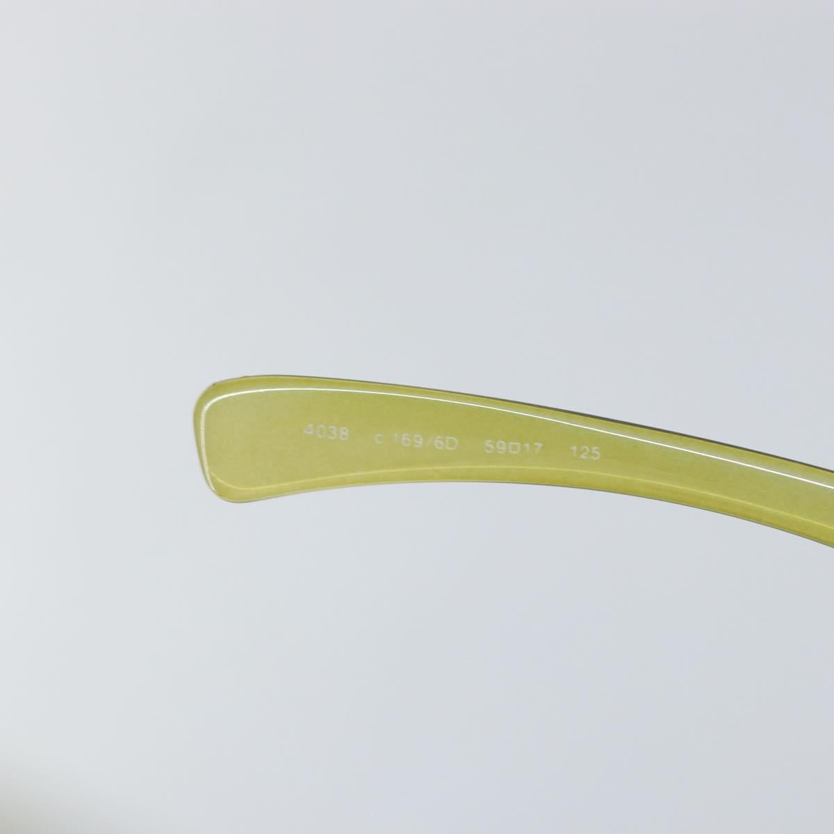 CHANEL COCO Mark Sunglasses Plastic Green CC Auth SW1668