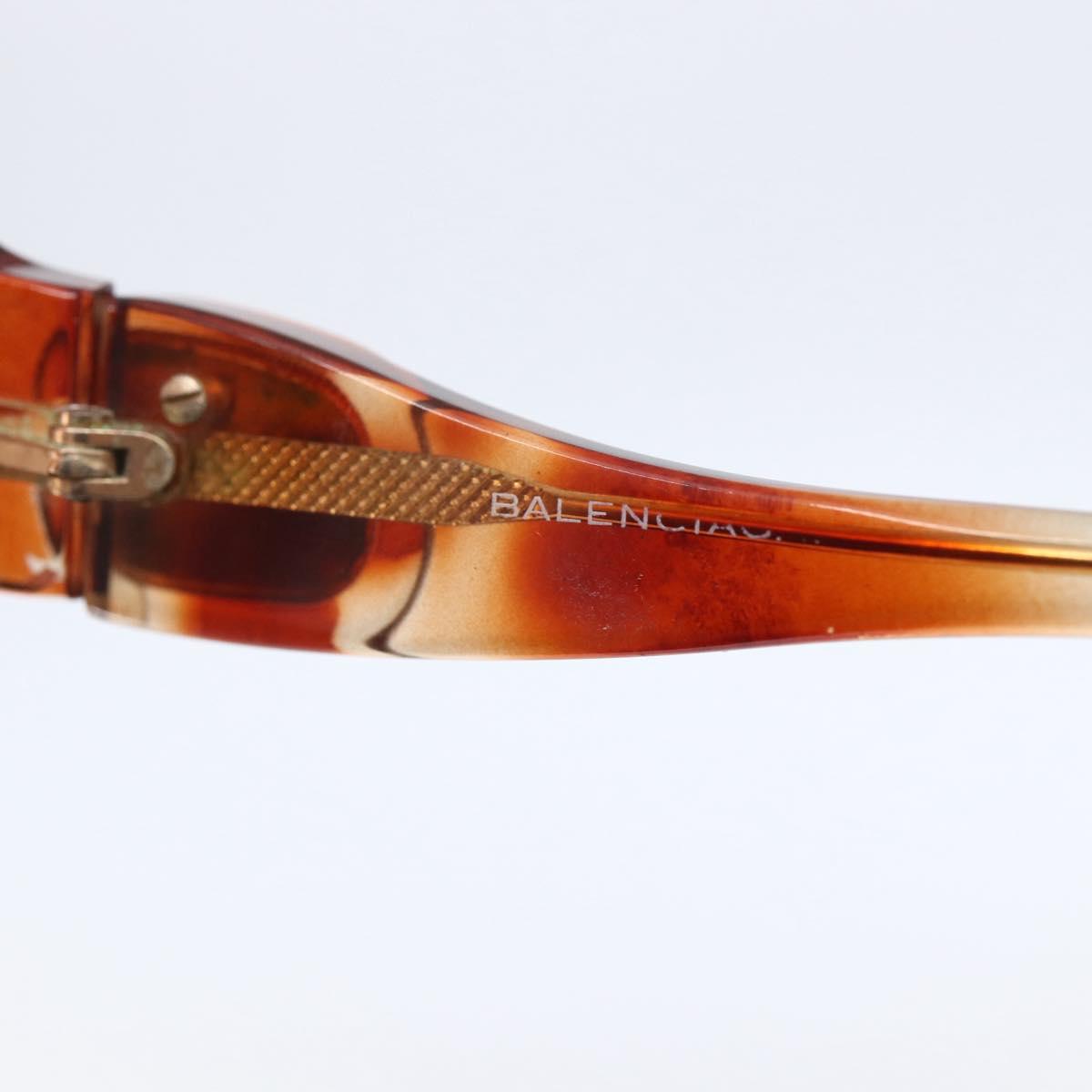 BALENCIAGA Sunglasses Plastic Brown Auth SW1680