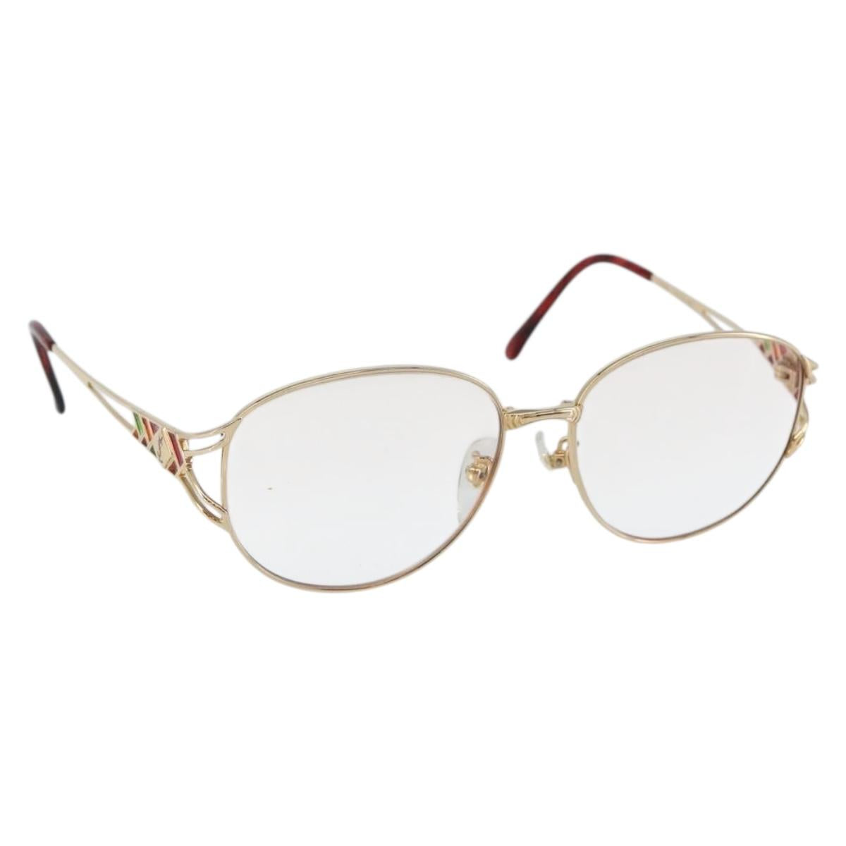 SAINT LAURENT Glasses metal Gold Auth SW1682