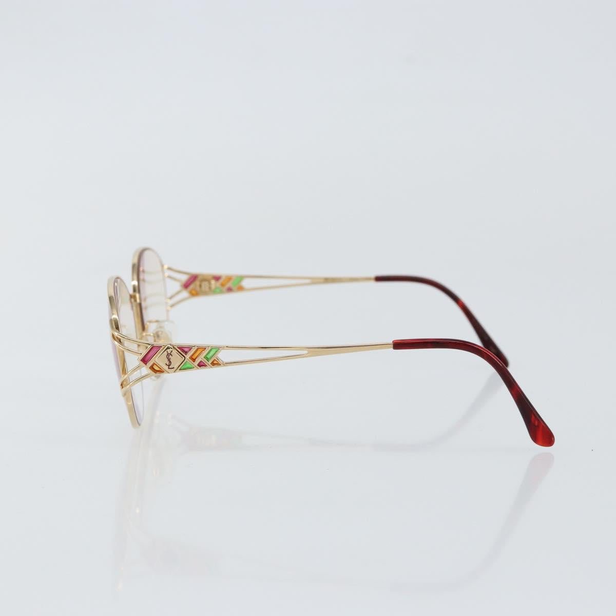 SAINT LAURENT Glasses metal Gold Auth SW1682