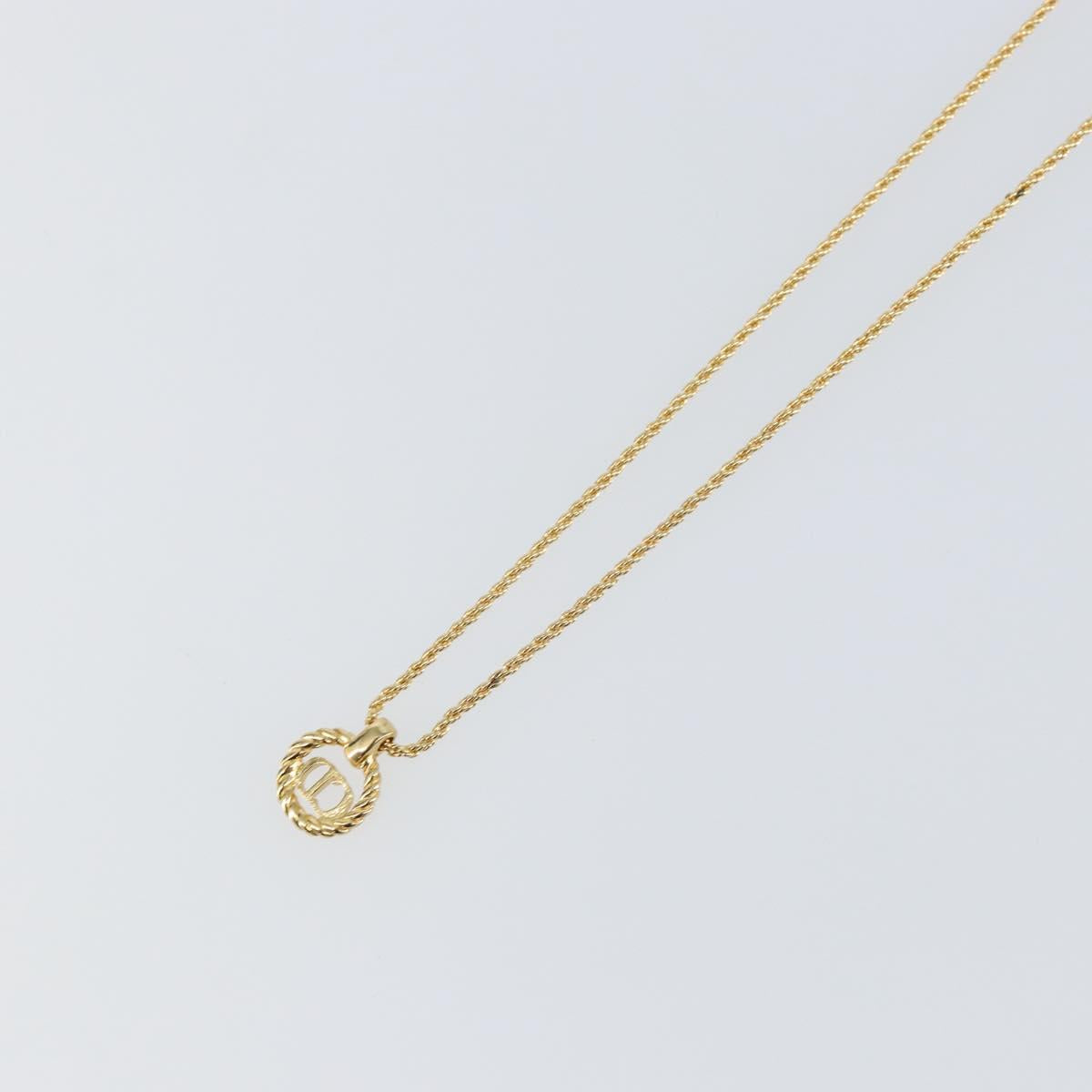 Christian Dior Necklace metal Gold Auth sw1691