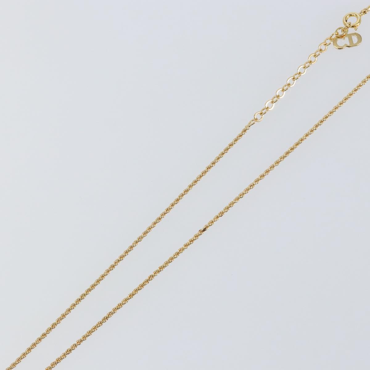 Christian Dior Necklace metal Gold Auth sw1691