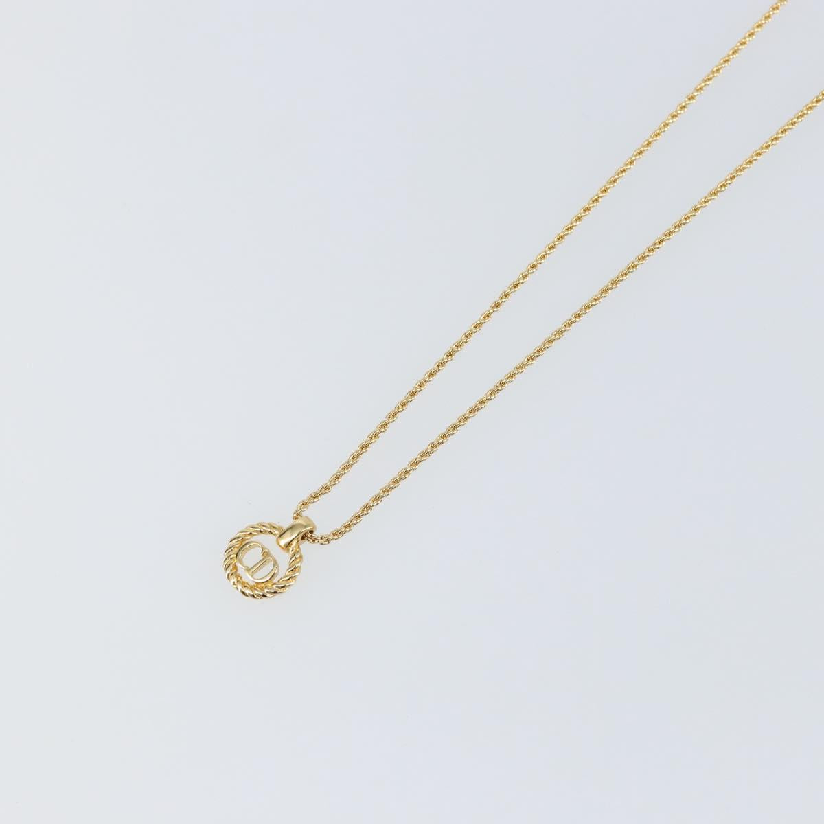 Christian Dior Necklace metal Gold Auth sw1691