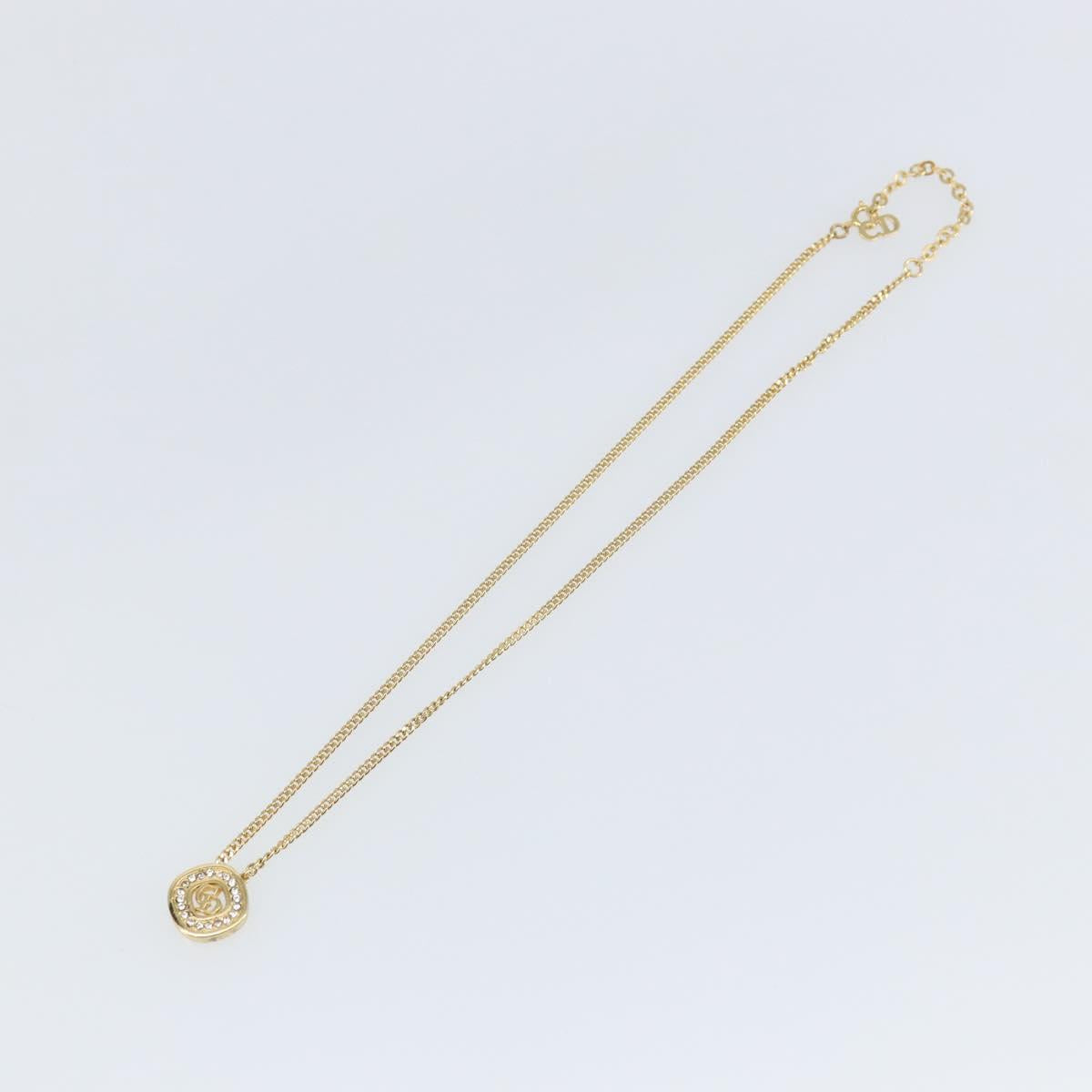 Christian Dior Necklace metal Gold Auth sw1694
