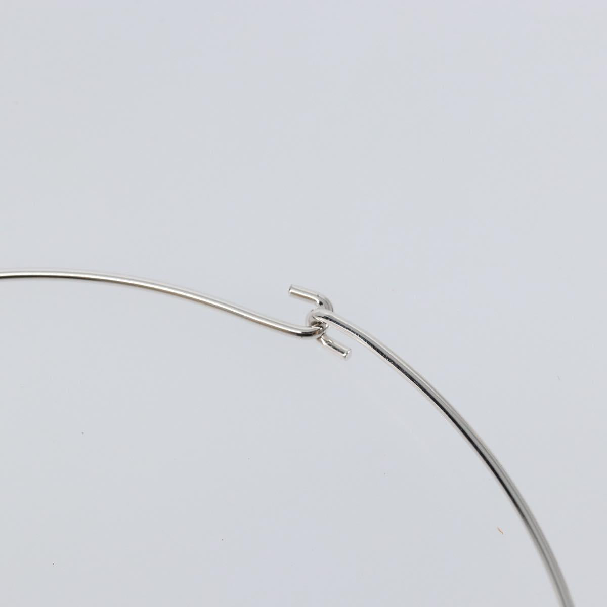 Christian Dior Choker metal Silver Auth sw1695