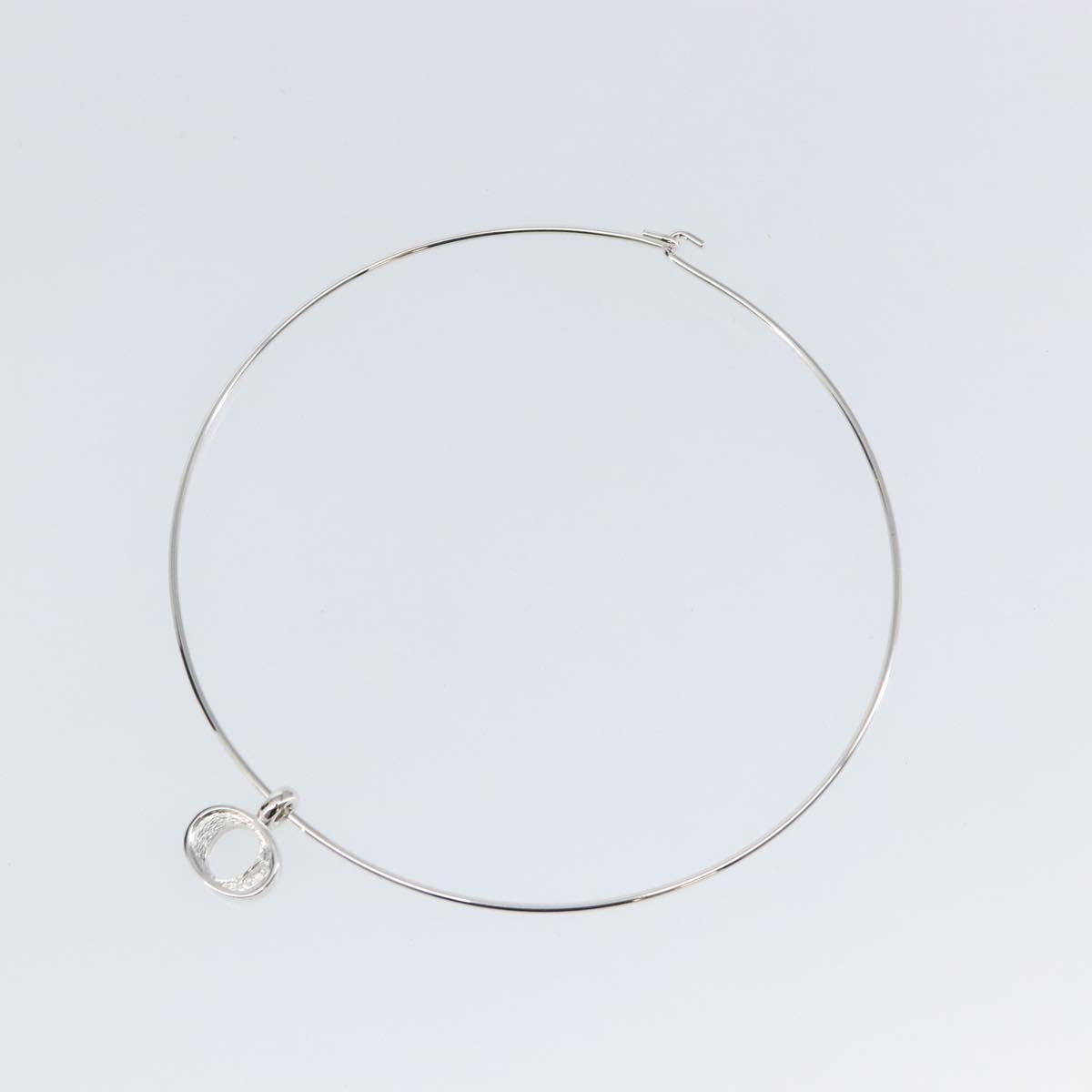 Christian Dior Choker metal Silver Auth sw1695