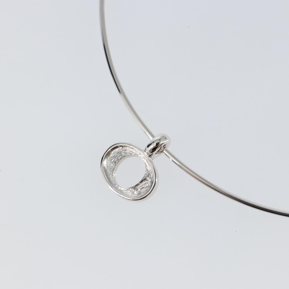 Christian Dior Choker metal Silver Auth sw1695