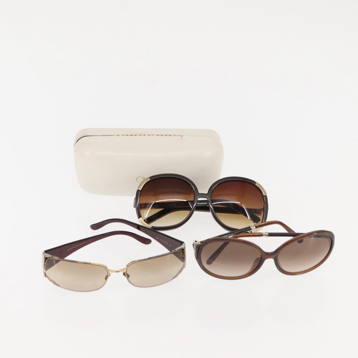 Chloe Bulgari Sunglasses Plastic 3Set Brown Auth sw1698