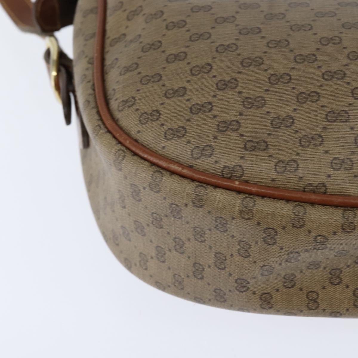 GUCCI Micro GG Supreme Shoulder Bag PVC Beige Gold 001 984 4001 Auth SW1700