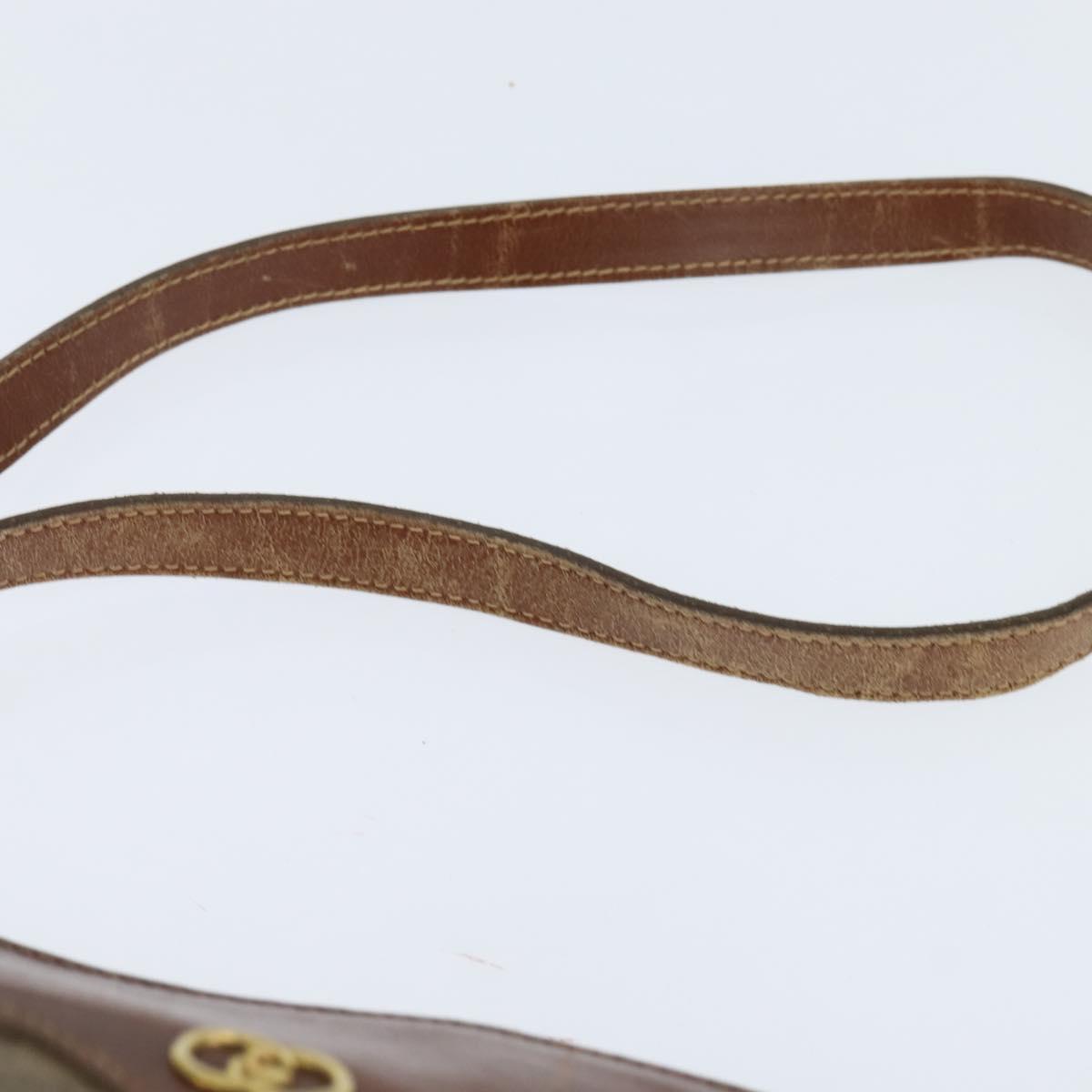 GUCCI Micro GG Supreme Shoulder Bag PVC Beige Gold 001 984 4001 Auth SW1700