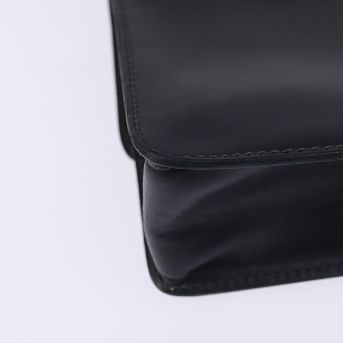 GUCCI Bamboo Sherry Line Hand Bag Leather Navy Red gold Auth SW1701