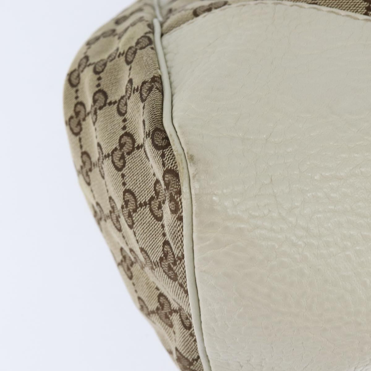 GUCCI GG Canvas Tote Bag Beige Gold 223972 Auth SW1704