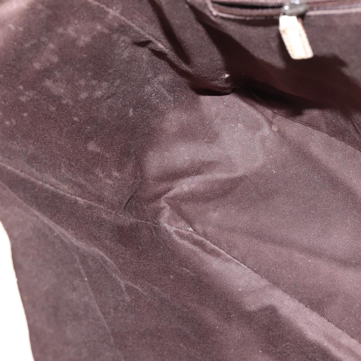 GUCCI GG Canvas Tote Bag Beige Silver 113017 Auth SW1705