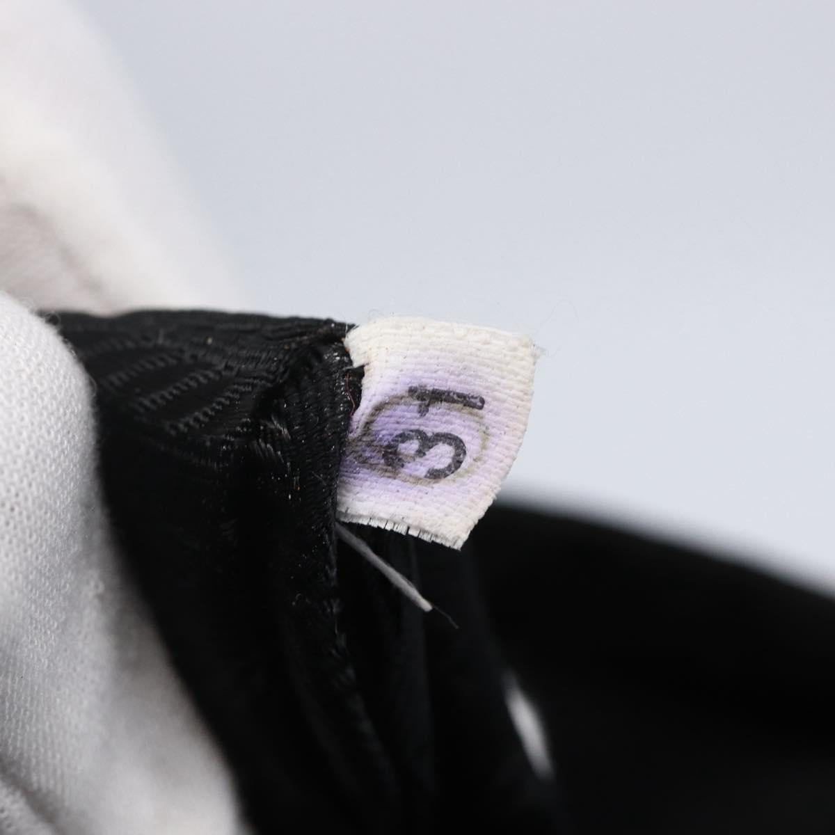 PRADA Tote Bag Nylon Black Silver Auth SW1710