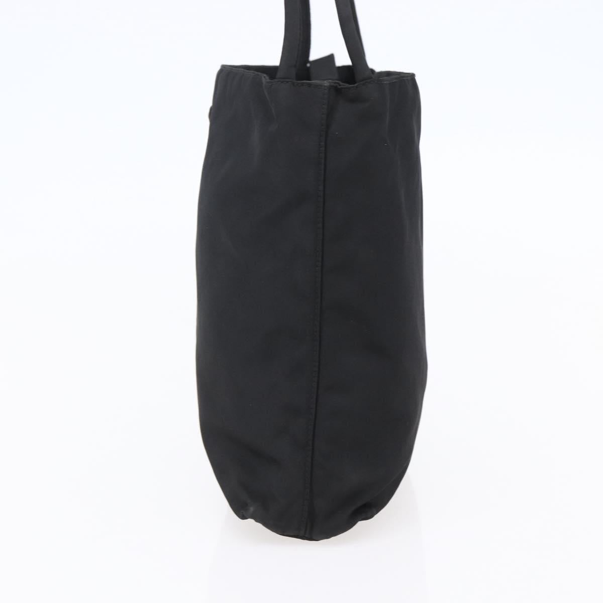 PRADA Tote Bag Nylon Black Silver Auth SW1710