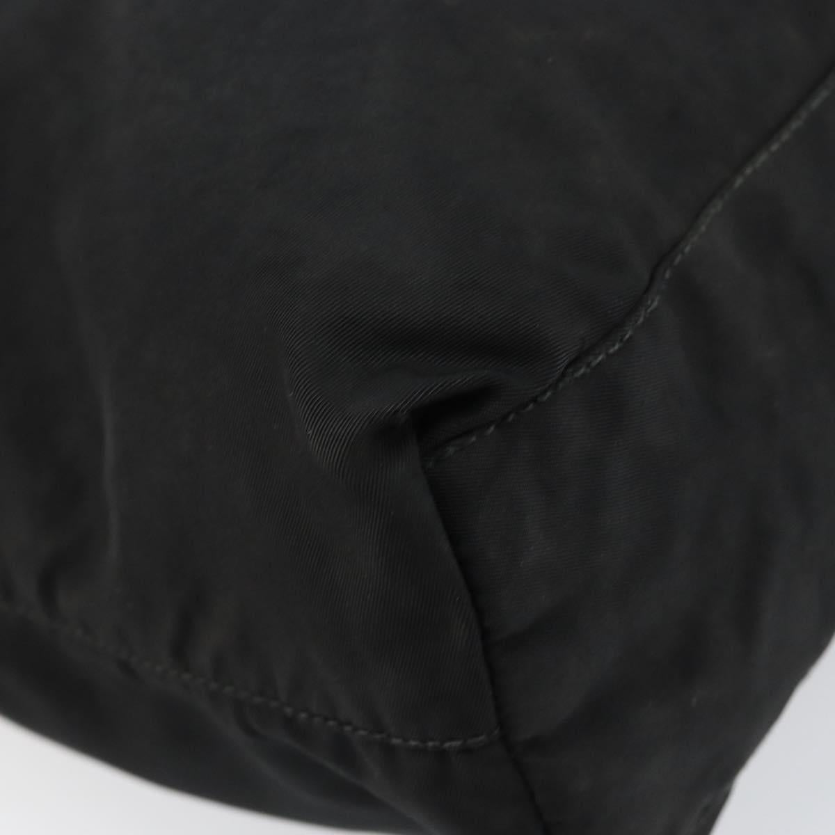 PRADA Shoulder Bag Nylon Black Silver Auth SW1711