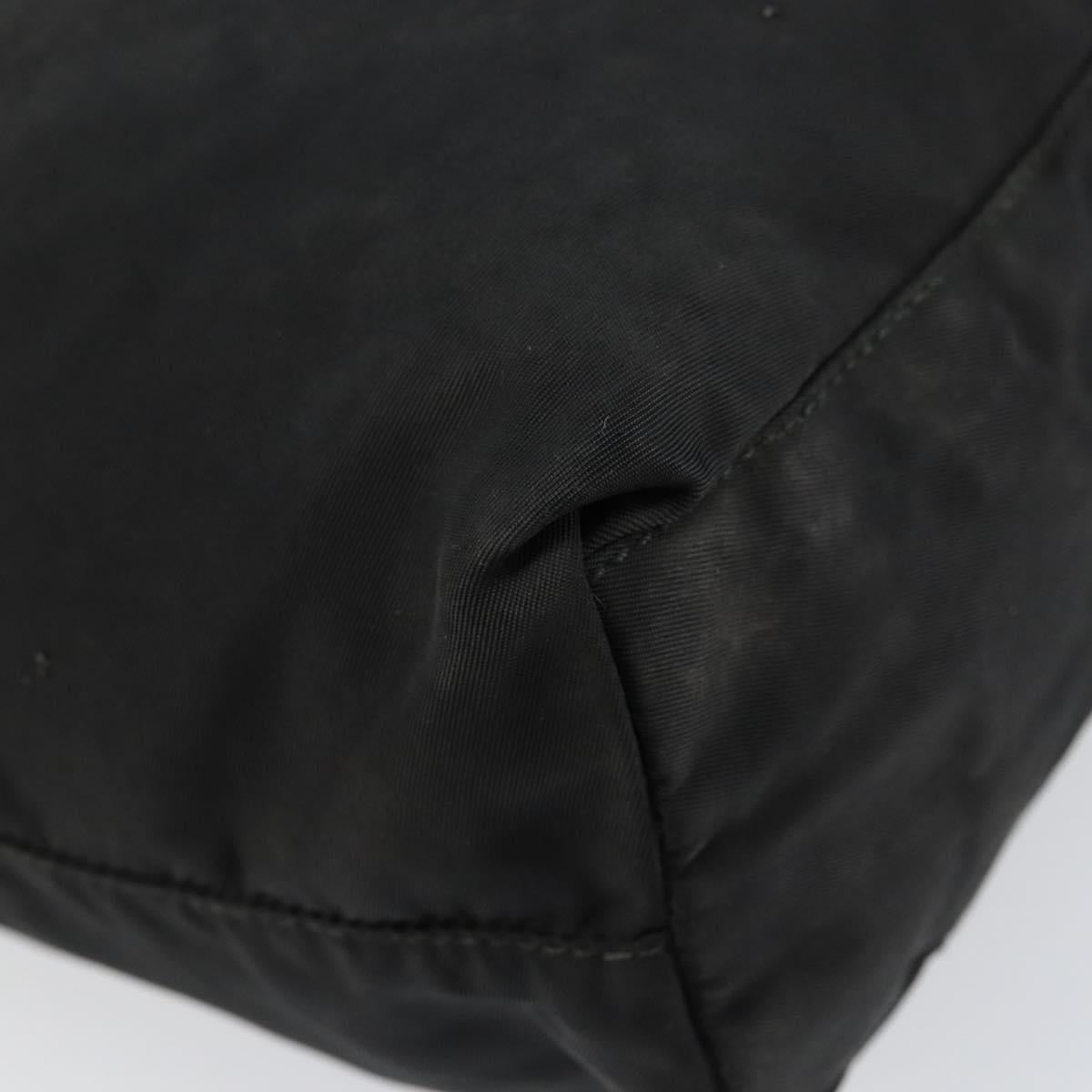 PRADA Shoulder Bag Nylon Black Silver Auth SW1711