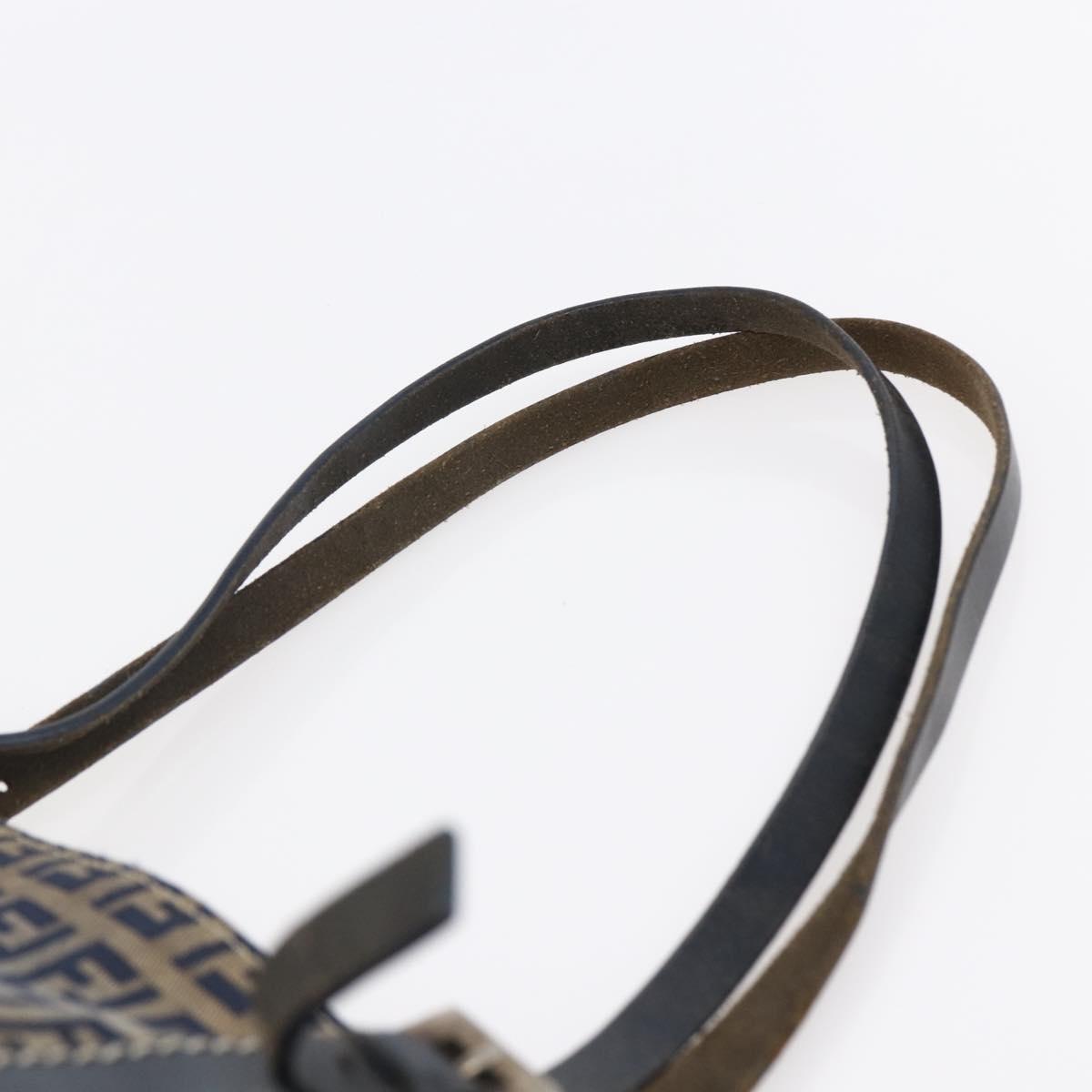 FENDI Zucchino Canvas Tote Bag Navy Auth SW1721