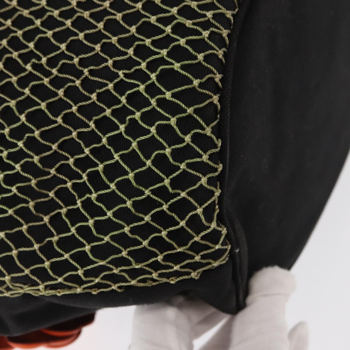 CHANEL Bysy Line Tote Bag Canvas Black CC Auth SW1726