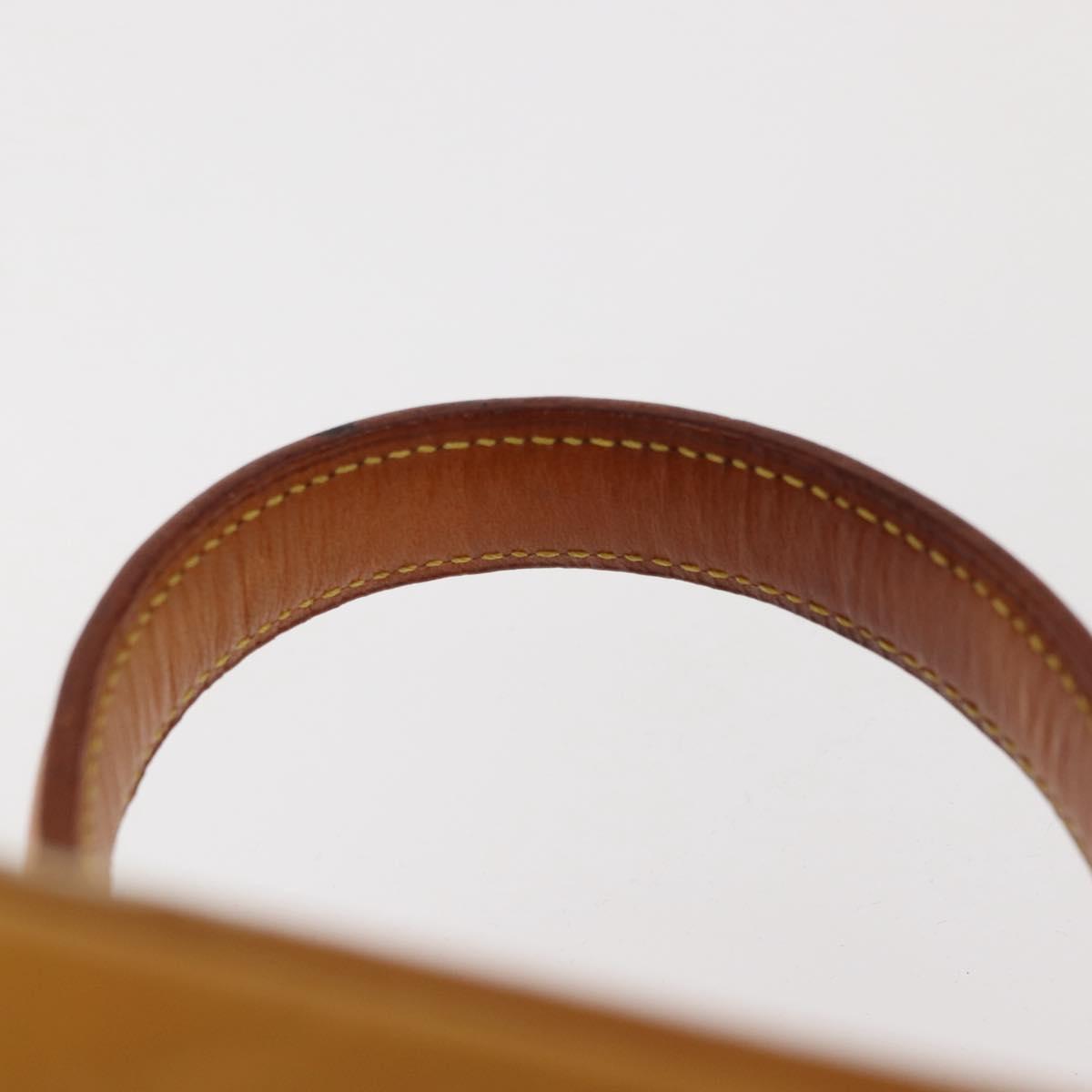 LOUIS VUITTON Monogram Vernis Bleecker Cosmetic Pouch Beige M91002 Auth SW1727