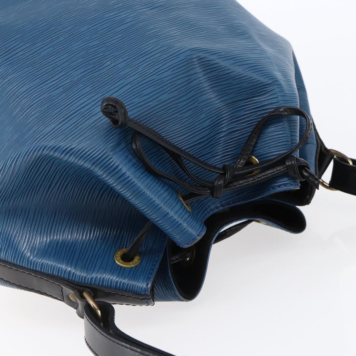 LOUIS VUITTON Epi Petit Noe Shoulder Bag By Color Black Blue M44152 Auth SW1729