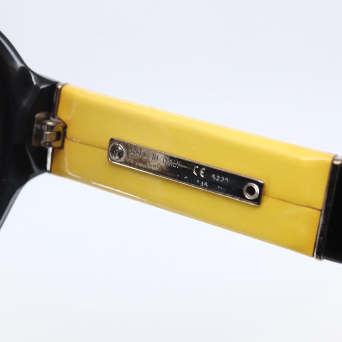 CHANEL COCO Mark Sunglasses plastic Black Yellow 5229 CC Auth SW1742