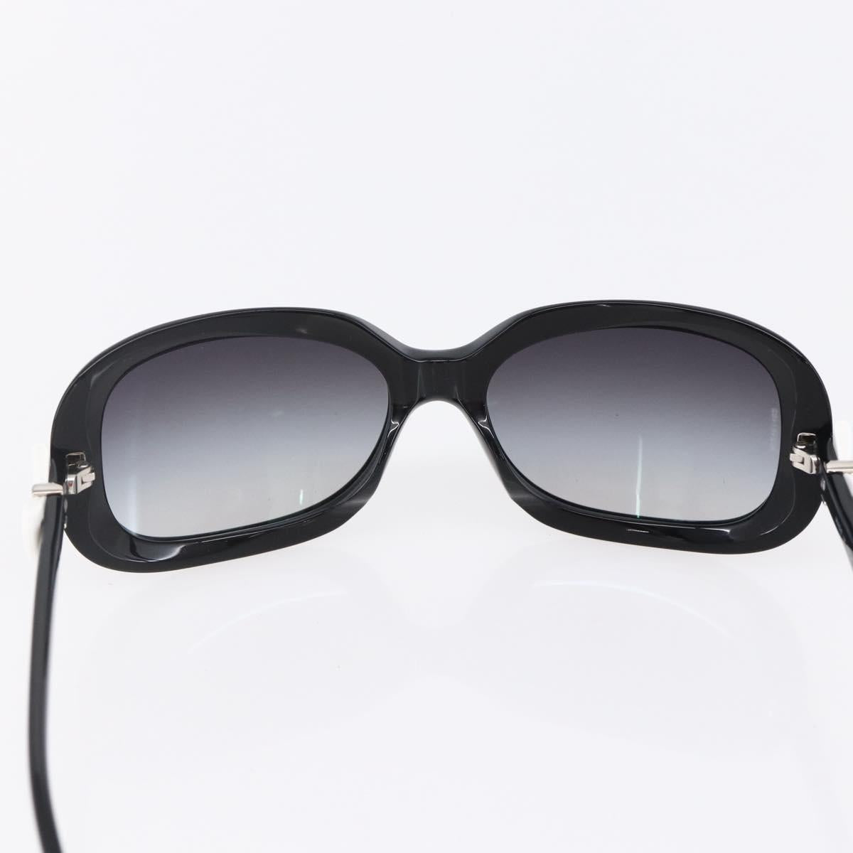 CHANEL COCO Mark Ribbon Sunglasses plastic Black 5170-A CC Auth SW1743V