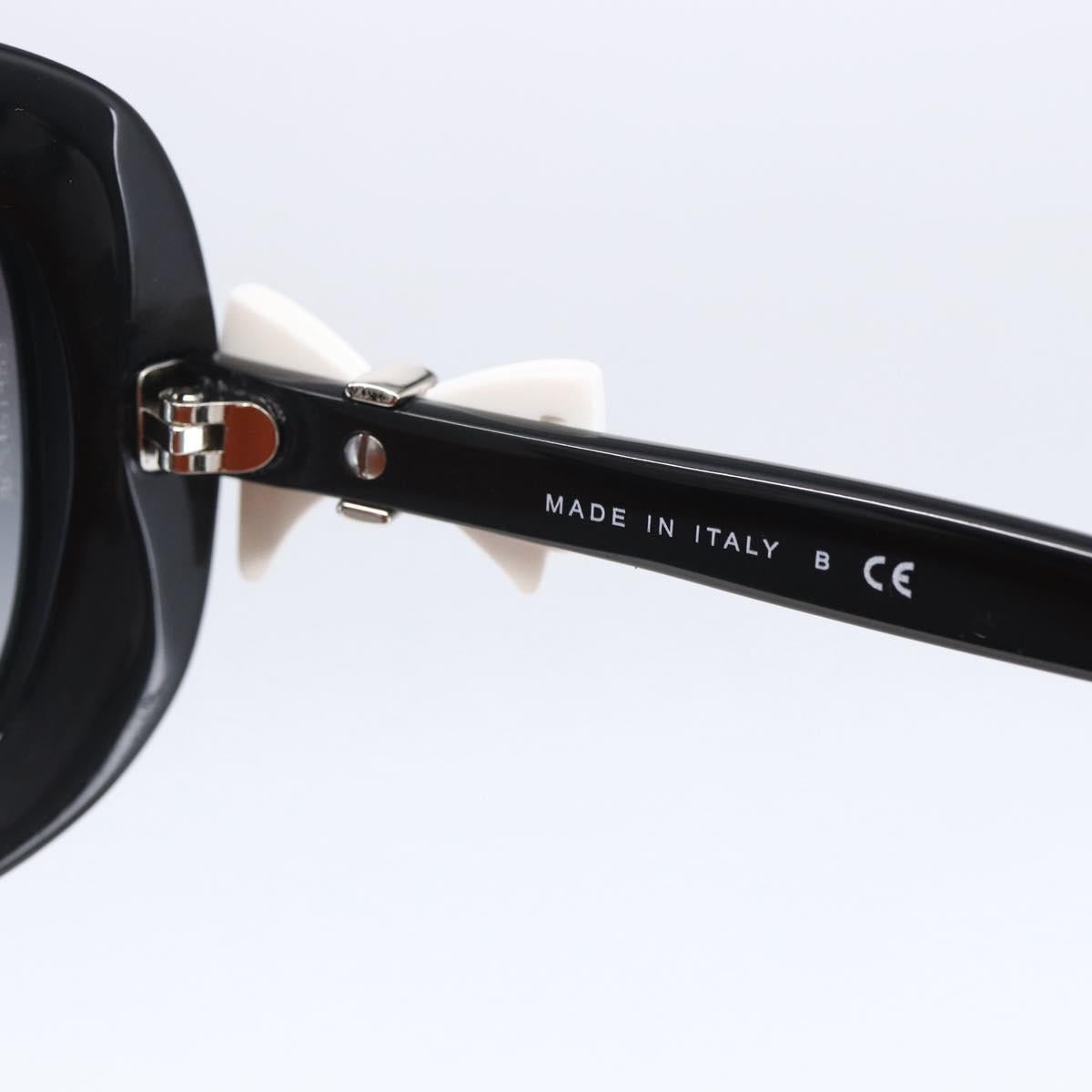 CHANEL COCO Mark Ribbon Sunglasses plastic Black 5170-A CC Auth SW1743V