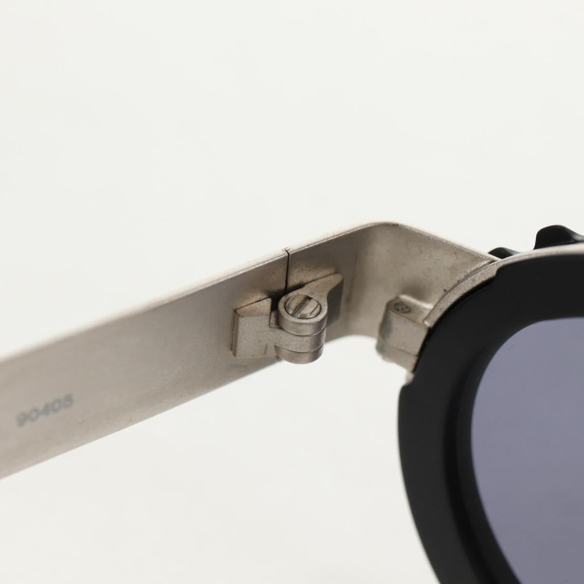 CHANEL 31 RUE CAMBON Sunglasses Metal Silver Black 10506 90405 CC Auth SW1746V