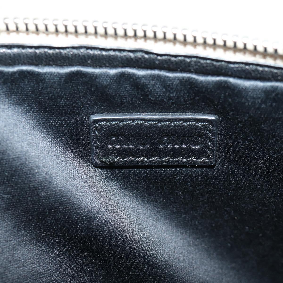 Miu Miu Shoulder Bag Leather Beige Silver Auth SW1747V