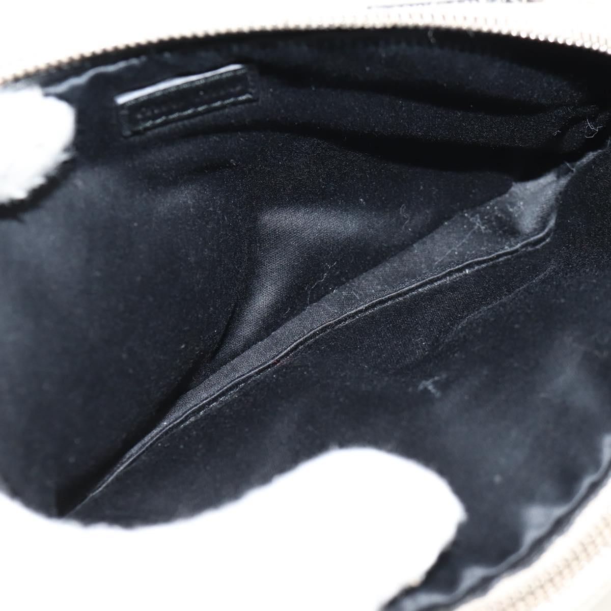 Miu Miu Shoulder Bag Leather Beige Silver Auth SW1747V