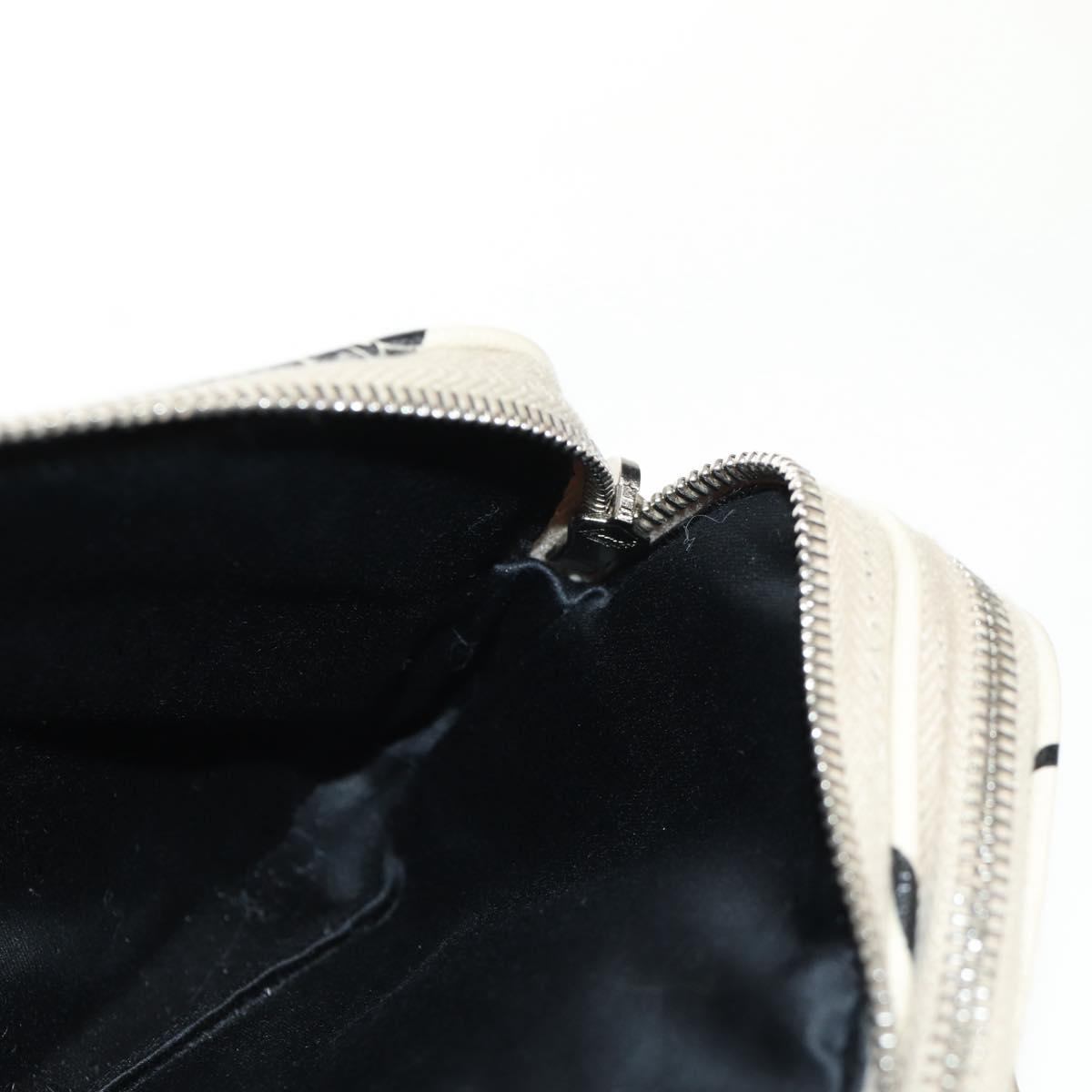 Miu Miu Shoulder Bag Leather Beige Silver Auth SW1747V