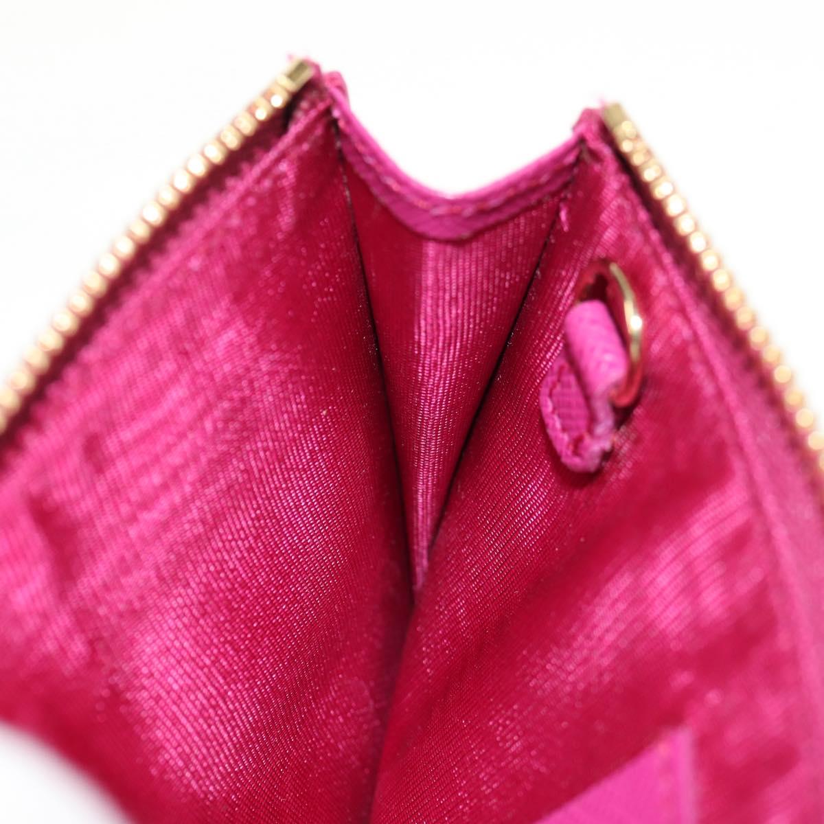 Salvatore Ferragamo Compact Wallet Vala Wallet Leather Purple Gold Auth SW1752V