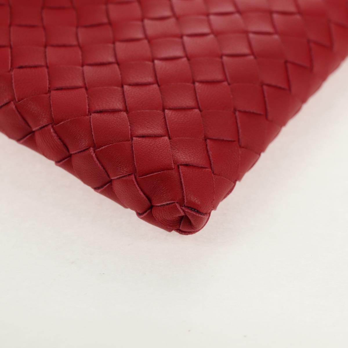 BOTTEGA VENETA INTRECCIATO Wallet Leather Red Auth SW1753V