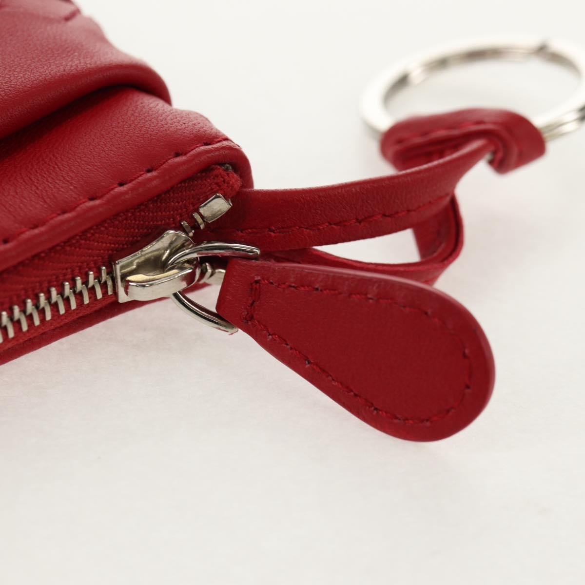 BOTTEGA VENETA INTRECCIATO Wallet Leather Red Auth SW1753V