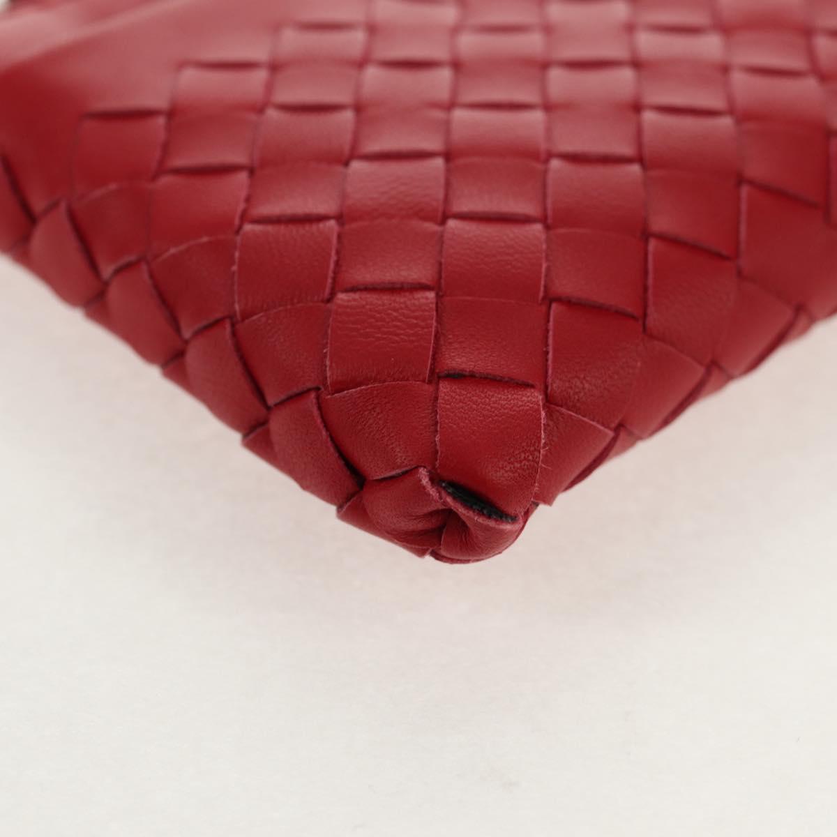 BOTTEGA VENETA INTRECCIATO Wallet Leather Red Auth SW1753V